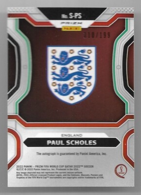 直筆サインカード Prizm Choice Paul Scholes 直筆サインカード Prizm Choice Paul Scholes 直筆サインカード