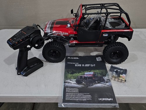 Axial 1/10 SCX10 III Jeep CJ-7 4X4 RTR RED BRAND NEW, No Box, Never Used