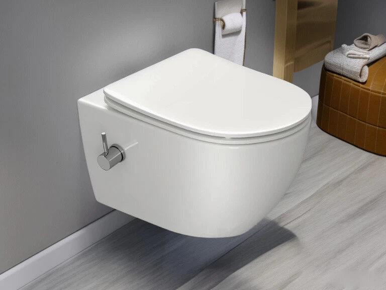Spülrandloses Dusch WC inkl. Armatur + Sitz Toilette mit Bidet Funktion - Bild 3 von 4