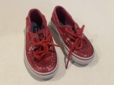 EUC Toddler Girls Bahama Hot Pink Sequin Sperry Top-Sider Shoe size 7M