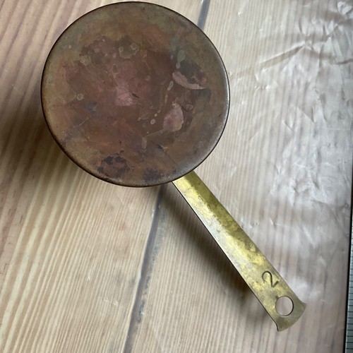 Vintage #2 (?) Brass & Copper Turkish Coffee Pourer/Pot - Long Handle - Picture 2 of 6