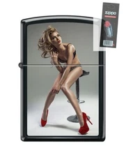 Zippo Red Shoe Girl Series IV, #7 Lighter + FLINT PACK