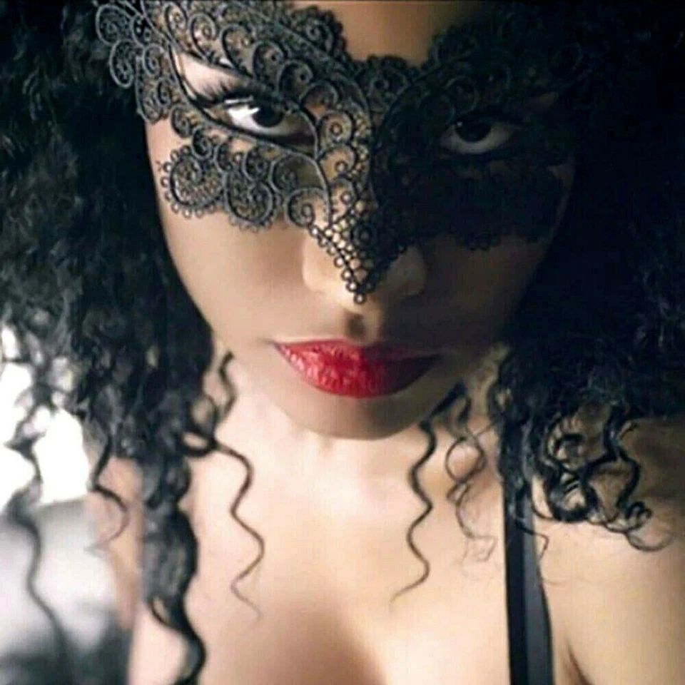 Maschera mascherina sexy da donna pizzo giochi erotici benda carnevale veneziana - Immagine 2 di 4