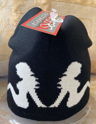 NEW HEADERS NUDE MUD FLAP GIRLS BLACK BEANIE SKULL CAP WATCHMEN WINTER