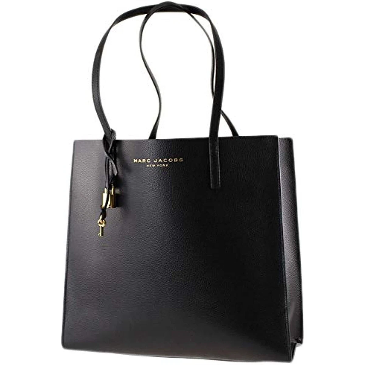 MARC JACOBS BLACK LEATHER GOLD HARDWARE WOMEN'S TOTE | eBay