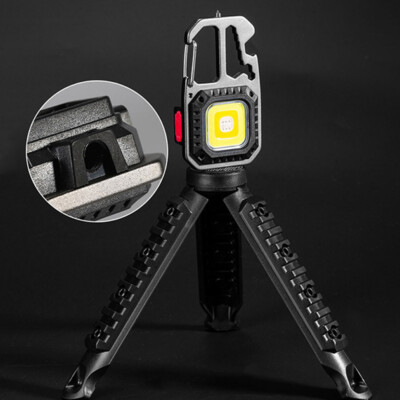 Mini LED Light Pocket Keychain Flashlight Tripod Rechargeable Key Light StaYR