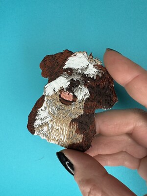 Shih Tzu Dog Patch - Iron On - Realistic - New Applique 