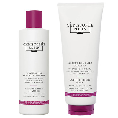 CHRISTOPHE ROBIN COLOR SHIELD HAIR MASK 6oz & SHAMPOO 8.33oz AUTHENTIC DUO