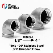 90° BSPP Female Threaded Elbow 150lb - 316 Stainless Steel