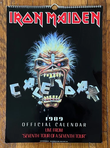 Iron Maiden - RARE out of print vintage 1989 Official Calendar