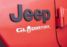 WHITE - Vinyl Decal Fits Gladiator JEEP Fender Badge Door (Set of 2) 2020-2025 