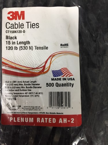 3M™ Cable Tie CT15BK120-D Quantity Is 380 Tie Wraps - Picture 5 of 5