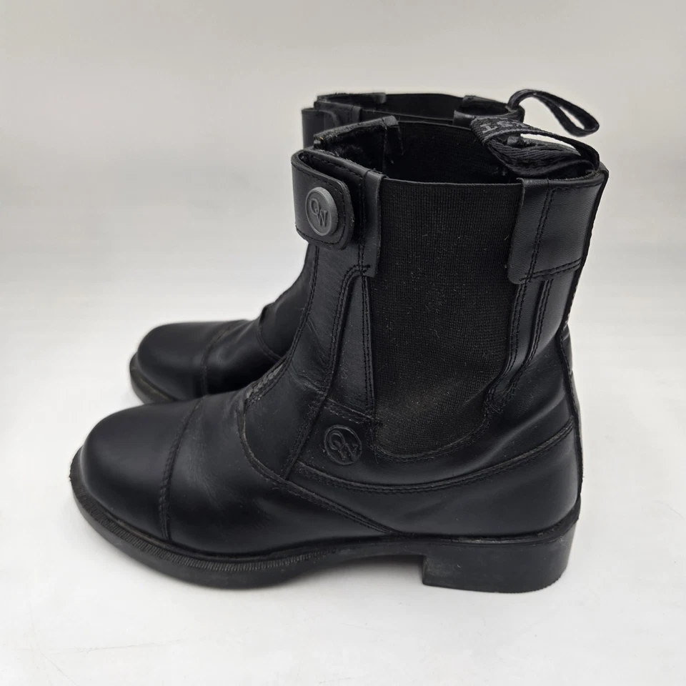 Cowboy Boots OLD WEST Children's Black Zipper Paddock Riding Boots Sz 3 D - Image 3 of 4