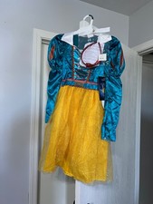 LIGHTS UP disney snow white princess costume dress YM 7/8 brand new
