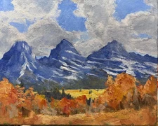 Rocky Mountain Sundance Fall Landscape  Large Oil Painting
