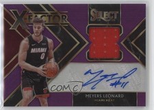 2019 Select X-Factor Memorabilia Signatures Purple 4/99 Meyers Leonard Auto 17a5