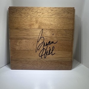 Coach Brian Hill Autograph Signed 6x6 Floor Tile Orlando Magic Auto NBA