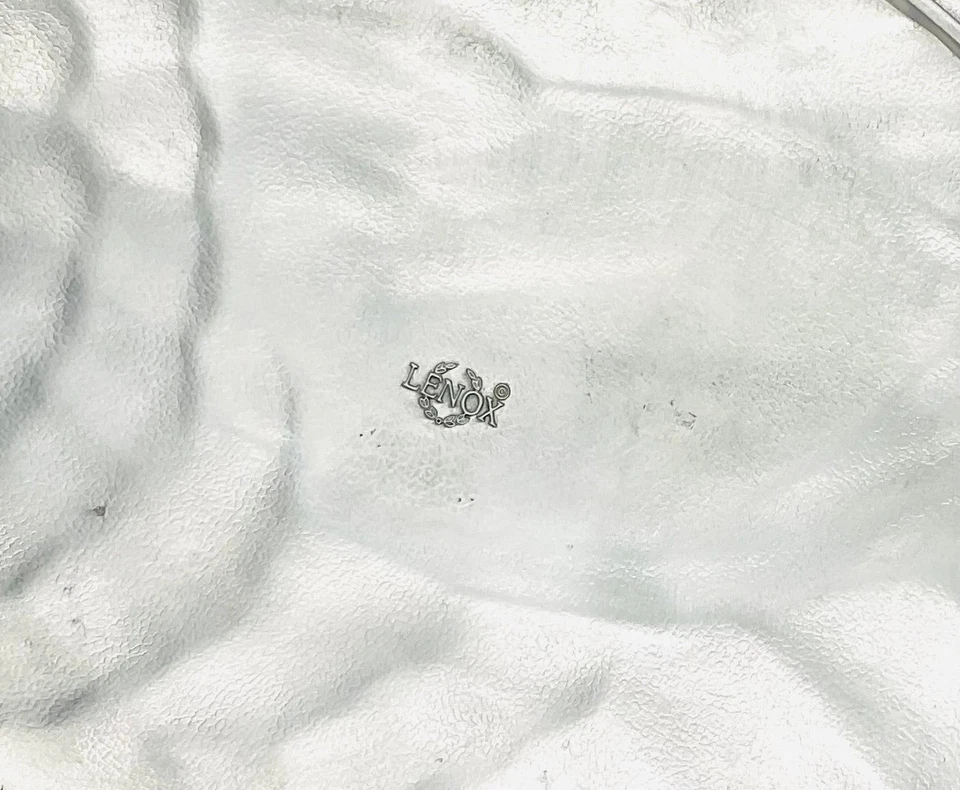 Plato para servir pavo de aluminio fundido Lenox vintage Foto 4 de 4