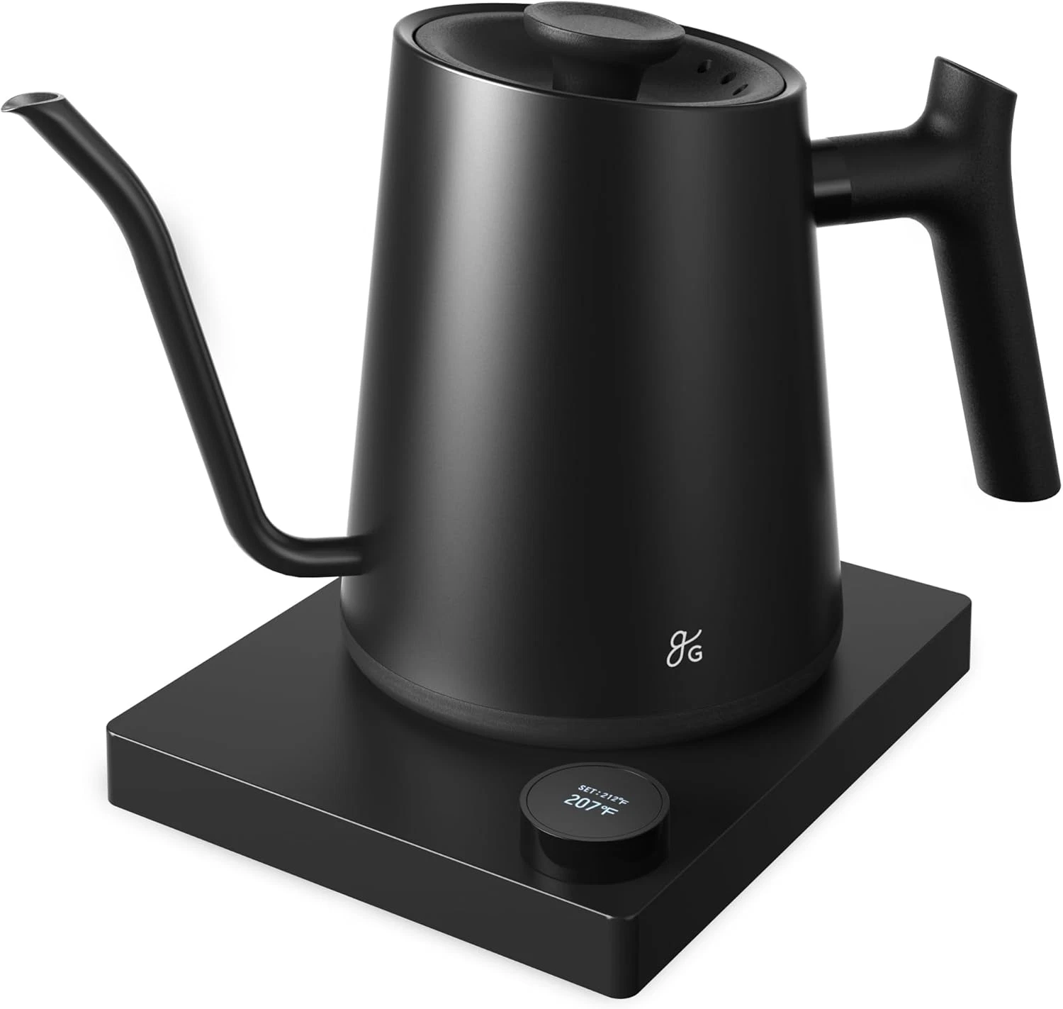 Precision Electric Gooseneck Kettle, 1200W, 0.8L, BPA-Free, Onyx Black