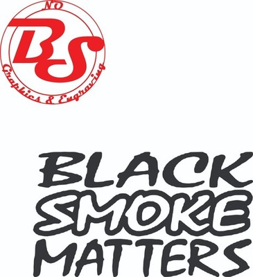 XL Diesel Smoke Soot Vinyl Decal Sticker Truck 4x4 Turbo Power Stroke 2a noBS
