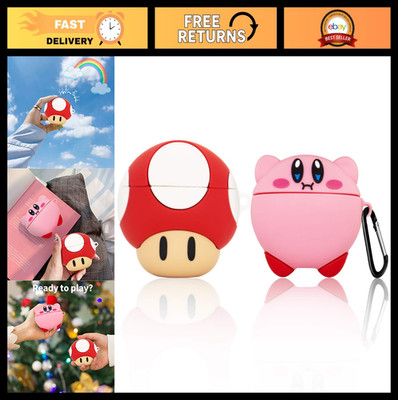 2 Pack Cute Cartoon AirPods Pro Case, 3D Anime Character, Shockproof Silicone Co