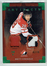 13-14 UD Upper Deck Artifacts  Brett Connolly  /75  Jersey--Patch
