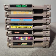 Nintendo NES Games – Lot of 7 - TMNT, Tetris, & MORE – Untested, As-Is