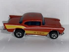 Vintage 1976 Mattel Hot Wheels ‘57 Chevy Diecast Car Red Made In Hong Kong