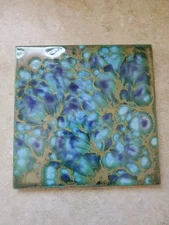Vintage - MONTEREY JADE-CALIFORNIA ART POTTERY 6" TILE TRIVET
