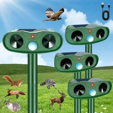 2025 Ultrasonic Animal Repellent Outdoor Deer Repellent Devices, 4Pack Solar ...