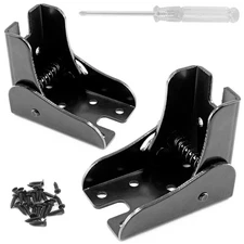 2 Pack Folding Table Leg Brackets, Black Foldable Self-Locking Hinge Extension S