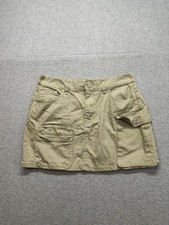 Indigo Rein Skirt Womens Medium Khaki Cargo Utility Mini 100 Cotton Pockets