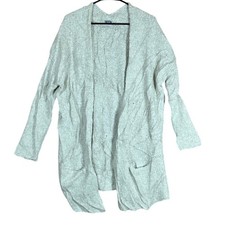 Aerie Womens Sweater Cream Cardigan Open Front Chunky Alpaca Wool Blend Medium