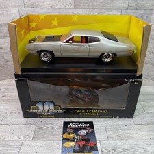 1971 Torino Cobra Silver 118 American Muscle Ertl Diecast Open Look