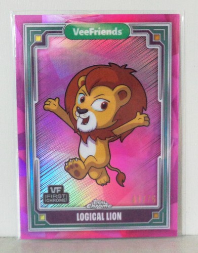 VeeFriends Topps Chrome 2025 #27 Logical Lion Pink Refractor 41/75