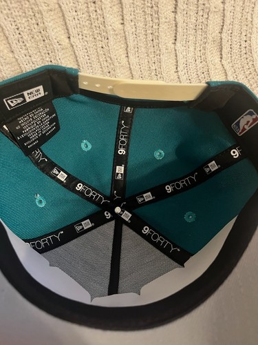Charlotte Hornets New Era 9forty A-Frame Snapback Teal NBA Adjustable Hat Cap - Picture 6 of 6