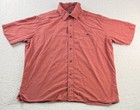 Orvis Hemd Herren Gr. XL Rot Classic Fit Hanfmischung Kurzarm Knopfleiste