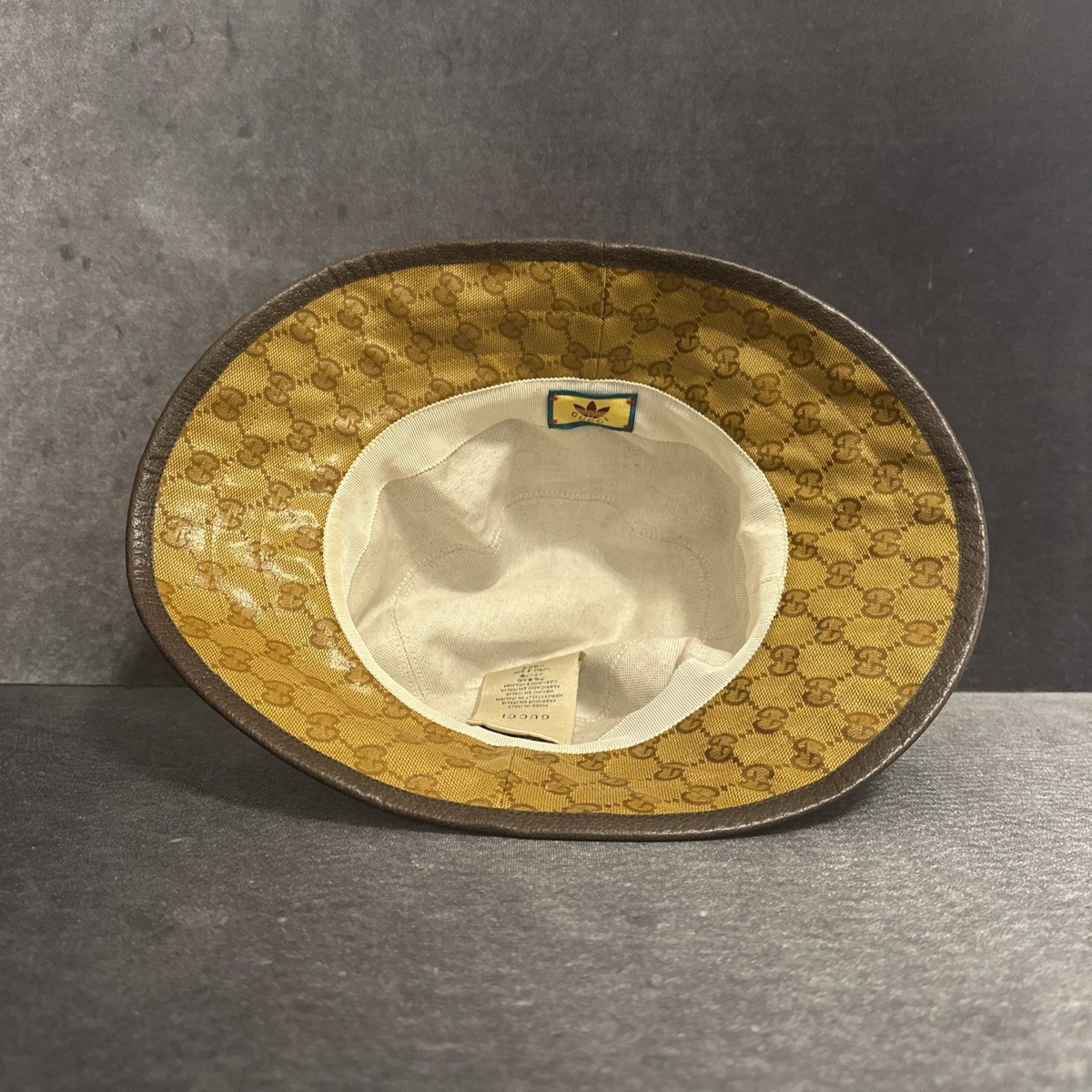GUCCI x Adidas GG Crystal Bucket Hat Brown 696484 | eBay