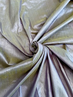 DAWN- 100% Silk Dupioni  Enchanted French Lilac Iridescent Fabric By HALF Yard