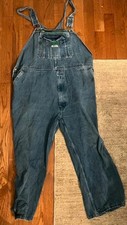 Liberty Bib Overalls Mens Size 52 x 30 Blue Denim Carpenter 100 Cotton Farmer