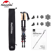 Naturehike Trekking Poles 2Pcs Carbon Fiber Collapsible Telescopic Sticks Lightw