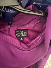 Alex Evenings Purple Long Off Shoulder Beaded Ruffle Formal Dress Petite 8P