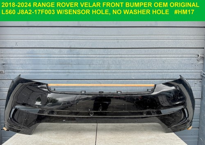 #ad ✅ 2018 2024 RANGE ROVER VELAR Front bumper OEM Original W sensor No Washer HOLE $999.00