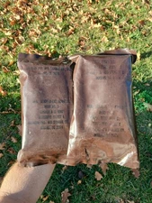 Vintage U.S. Military MRE Chicken A La King & Turkey, Diced w/ Gravy - So-Pak-Co