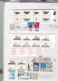 Aland kleine Sammlung postfrisch etwas gestempelt