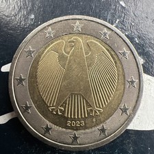 Germany 2 Euro Coin Eagle 2023 F Circulated Coin Germany Coin Circulated Coin 