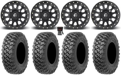 Fuel Vector Beadlock 15'' Wheels Bk 35'' Alpha Soft Tires Can-Am Maverick X3