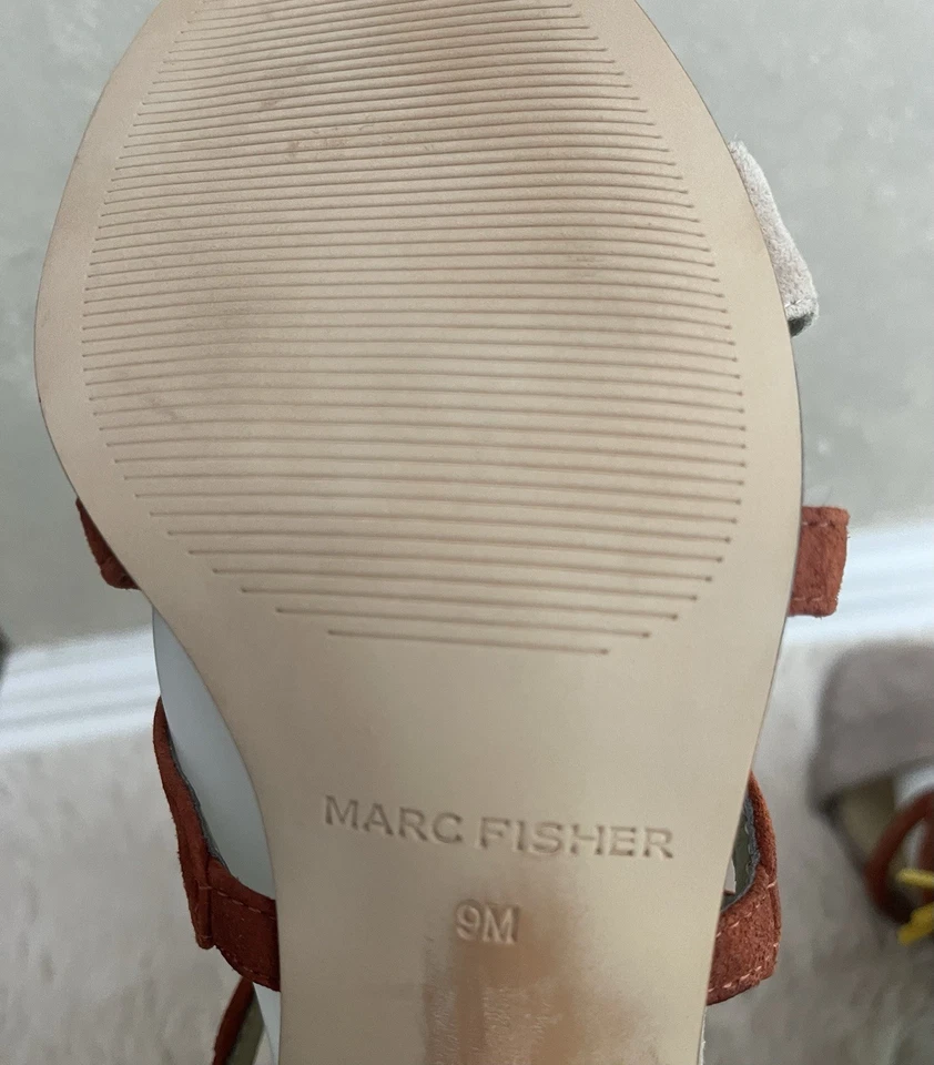 Sandalia Marc Fisher Rays con cordones tacón bloque gilly marrón topo gamuza talla 9 Foto 4 de 4