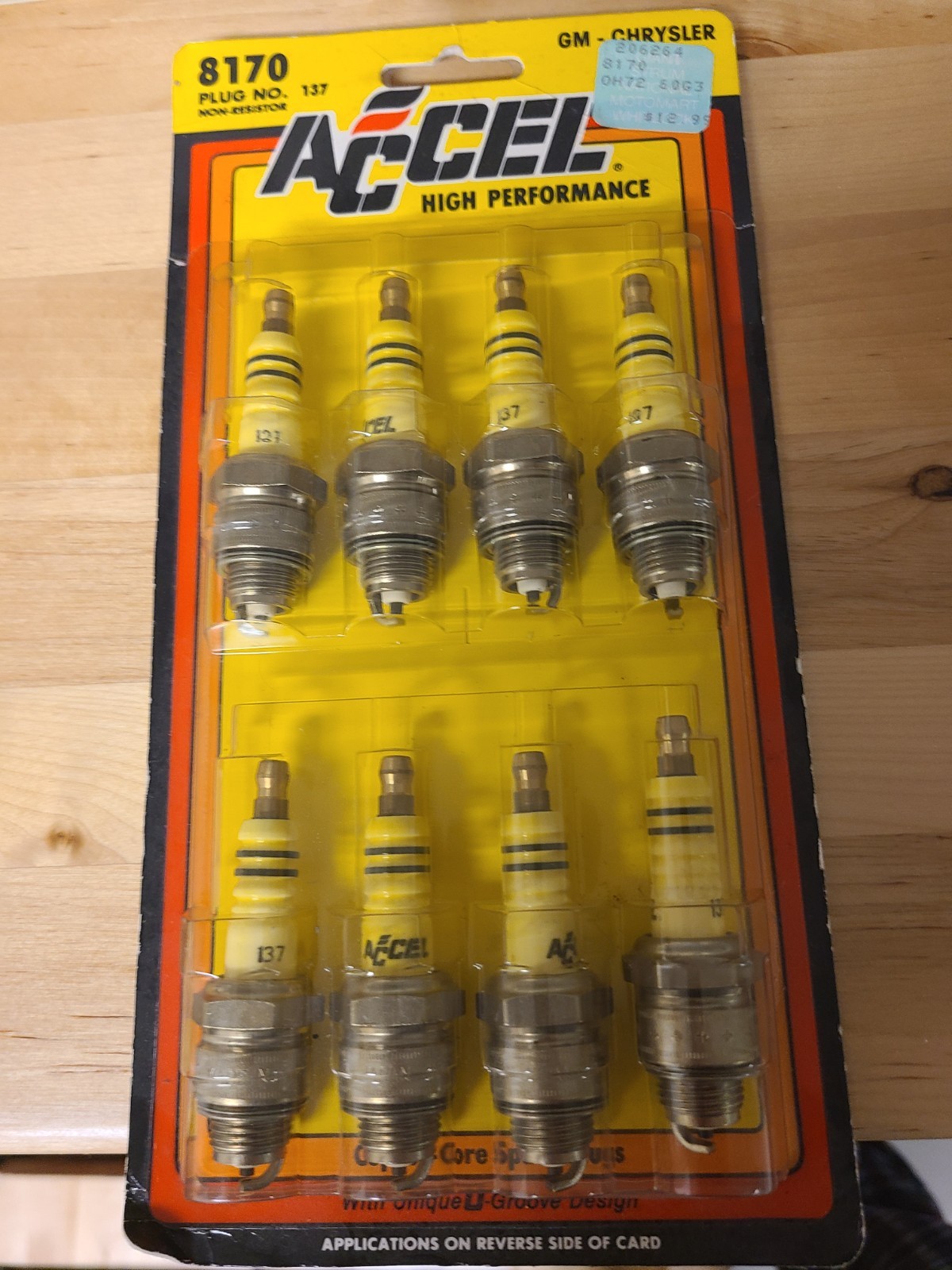 Accel U-Groove Spark Plugs 137 Set of 8