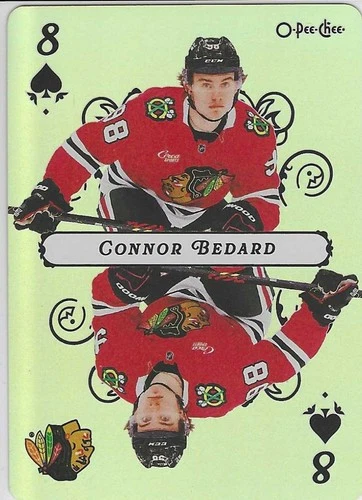 2025-26 O-Pee-Chee Playing Cards 8 of Spades Connor BEDARD